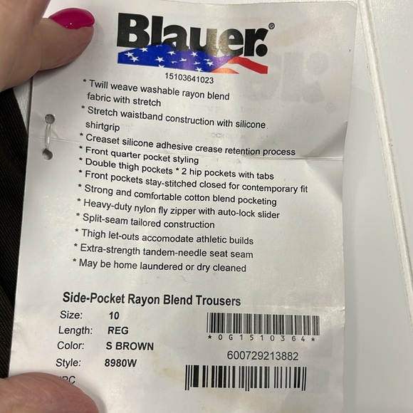 Blauer Womens Tactical Pants 10R Brown Cargo Style Twill Weave Silicone Waist - Picture 6 of 15